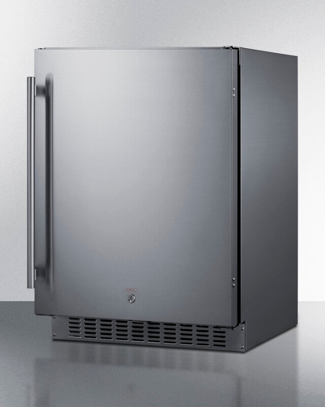 Summit  24" Wide Built-In All-Refrigerator, ADA Compliant - Stainless Steel (ASDS2413CSS)