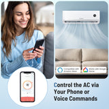 Costway 12,000 BTU 18.1 SEER2 115V Mini Split Air Conditioner Heat Pump Alexa 94353682 New