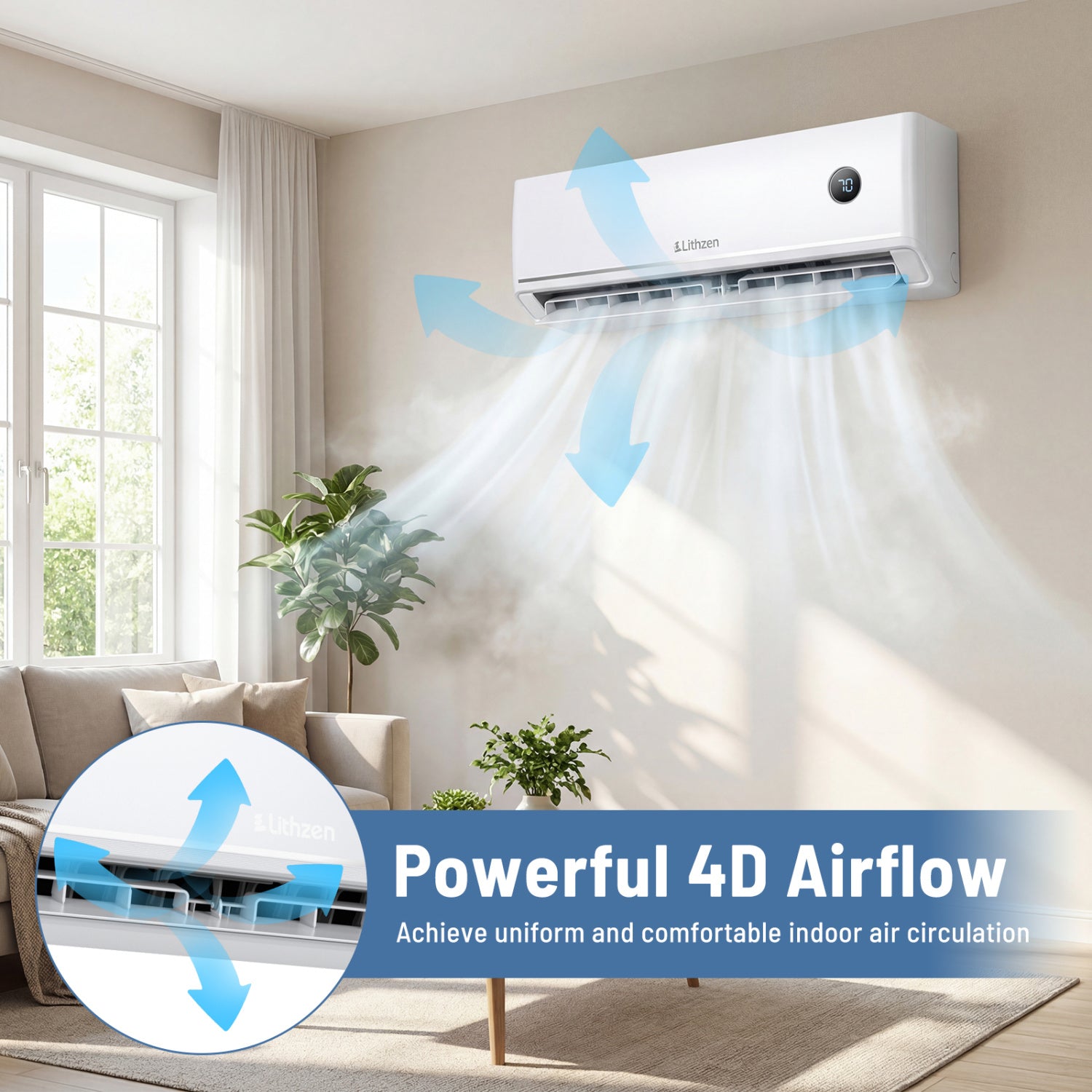 Costway 12,000 BTU 18.1 SEER2 115V Mini Split Air Conditioner Heat Pump Alexa 94353682 New