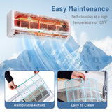 Costway 12,000 BTU 18.1 SEER2 115V Mini Split Air Conditioner Heat Pump Alexa 94353682 New