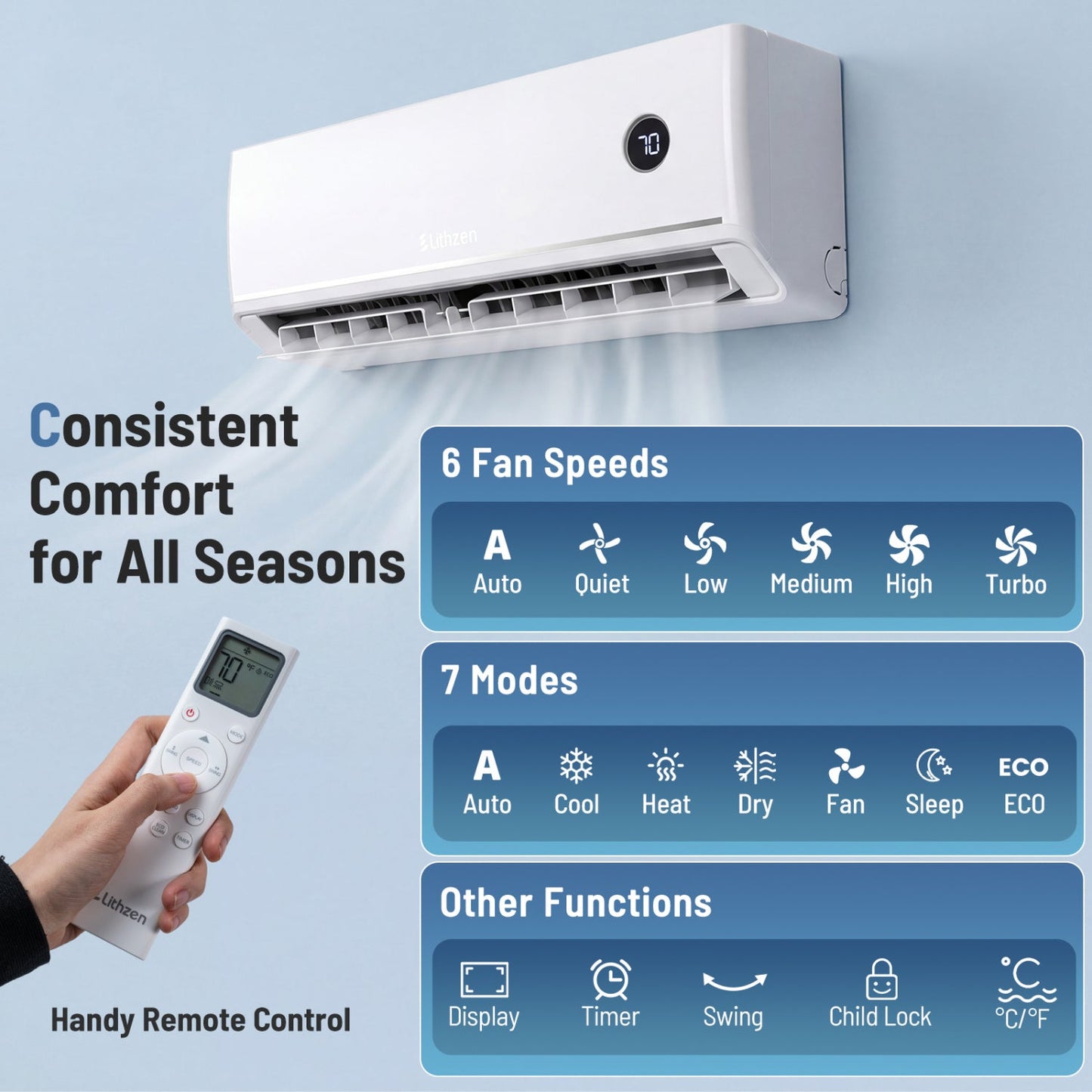 Costway 12,000 BTU 18.1 SEER2 115V Mini Split Air Conditioner Heat Pump Alexa 94353682 New