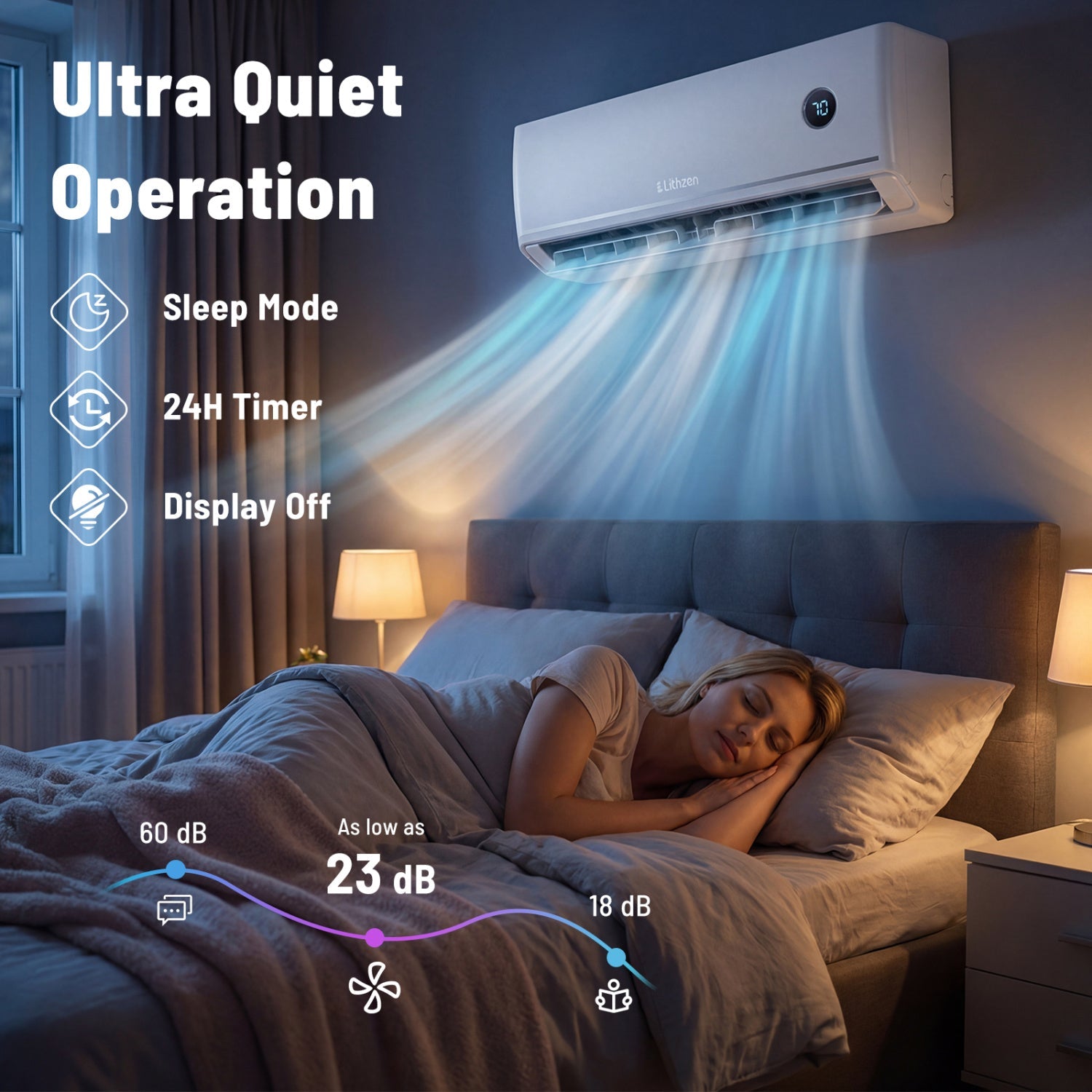Costway 12,000 BTU 18.1 SEER2 115V Mini Split Air Conditioner Heat Pump Alexa 94353682 New
