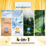 Costway Airtural 18,000 BTU 21 SEER2 Ductless Mini Split Air Conditioner Heater 208-230V Energy Star 29843657 New