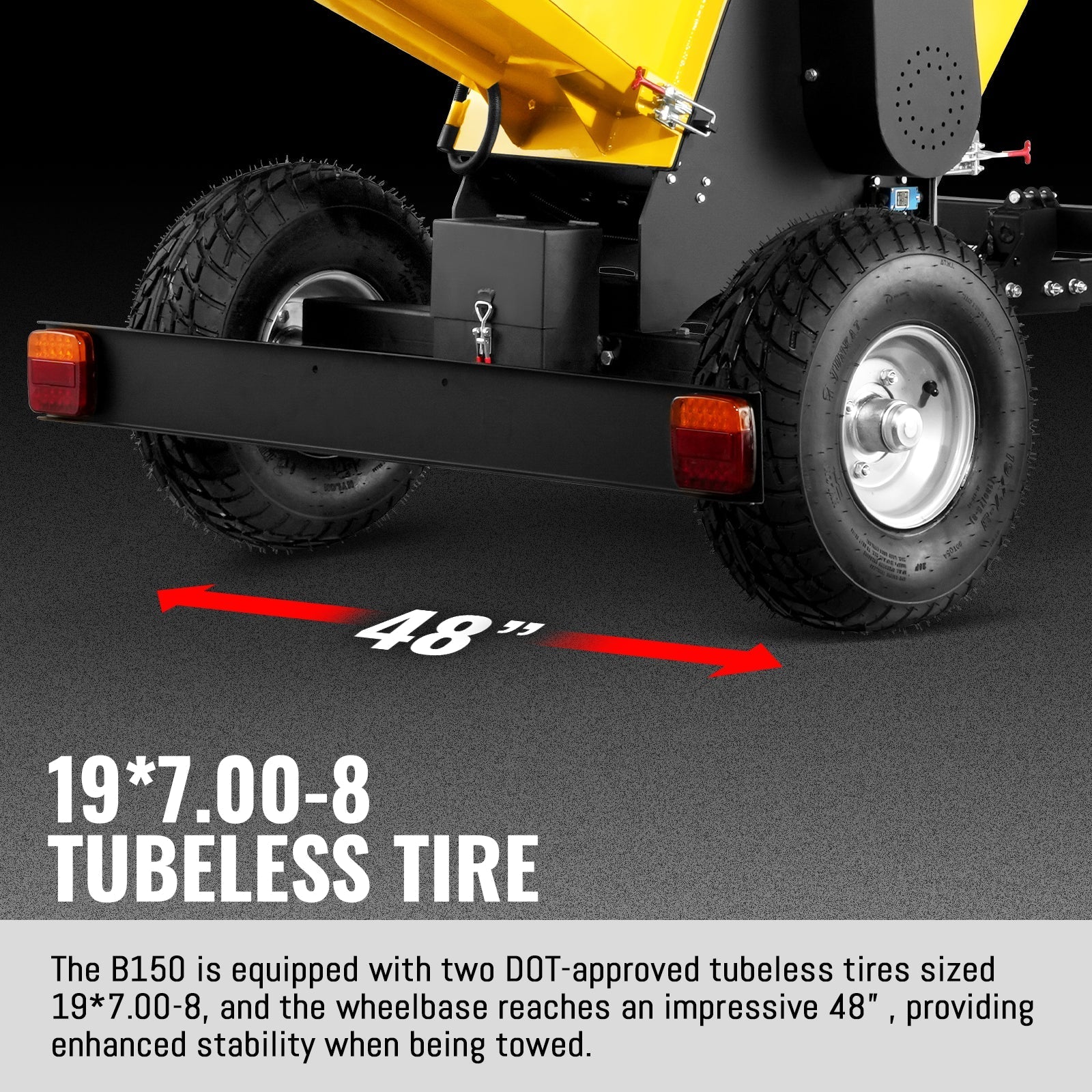 MechMaxx B150 Wood Chipper 6" Electric Start Zonsen 420cc 13.4 HP Gas Powered 4-Wheel Drum with Taillight New