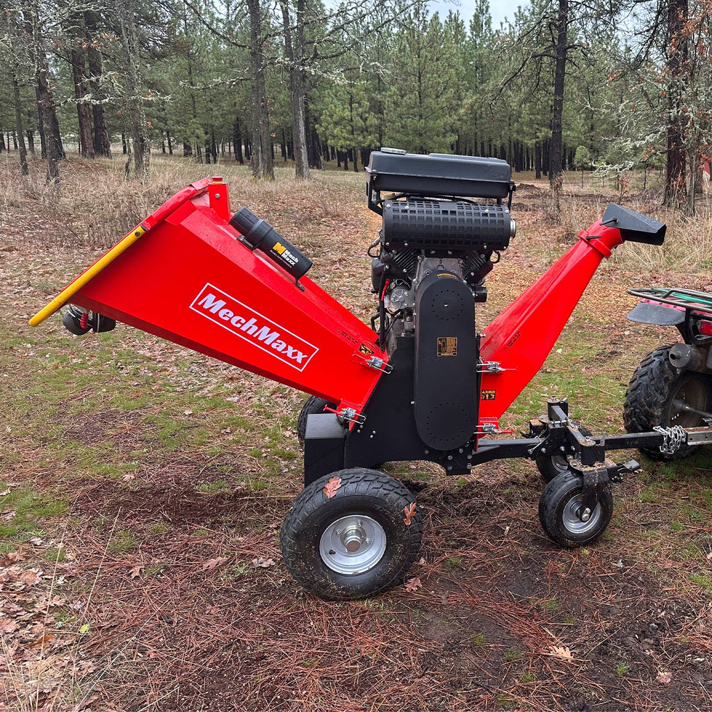 3-Point PTO Stump Grinder & 8 inch ZONSEN E-Start 1000cc 35hp Gas Powered Wood Chipper Bundle, SG24 & B200