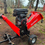 MechMaxx B200 Wood Chipper 8" ZONSEN Electric Start 1000cc 35HP Gas Powered 4-Wheel Drum with Taillight New