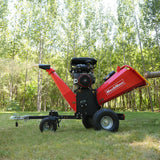 MechMaxx B200 Wood Chipper 8" ZONSEN Electric Start 1000cc 35HP Gas Powered 4-Wheel Drum with Taillight New