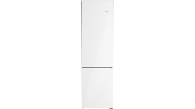 Bosch  800 Series Free-standing fridge-freezer with freezer at bottom, glass door 24'', Total No Frost - White (B24CB80ESW)