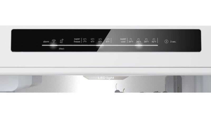 Bosch  800 Series Free-standing fridge-freezer with freezer at bottom, glass door 24'', Total No Frost - White (B24CB80ESW)