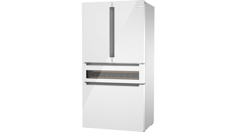 Bosch  800 Series French Door Bottom Mount Refrigerator, Glass door 36'', Total No Frost - White (B36CL81ENW)