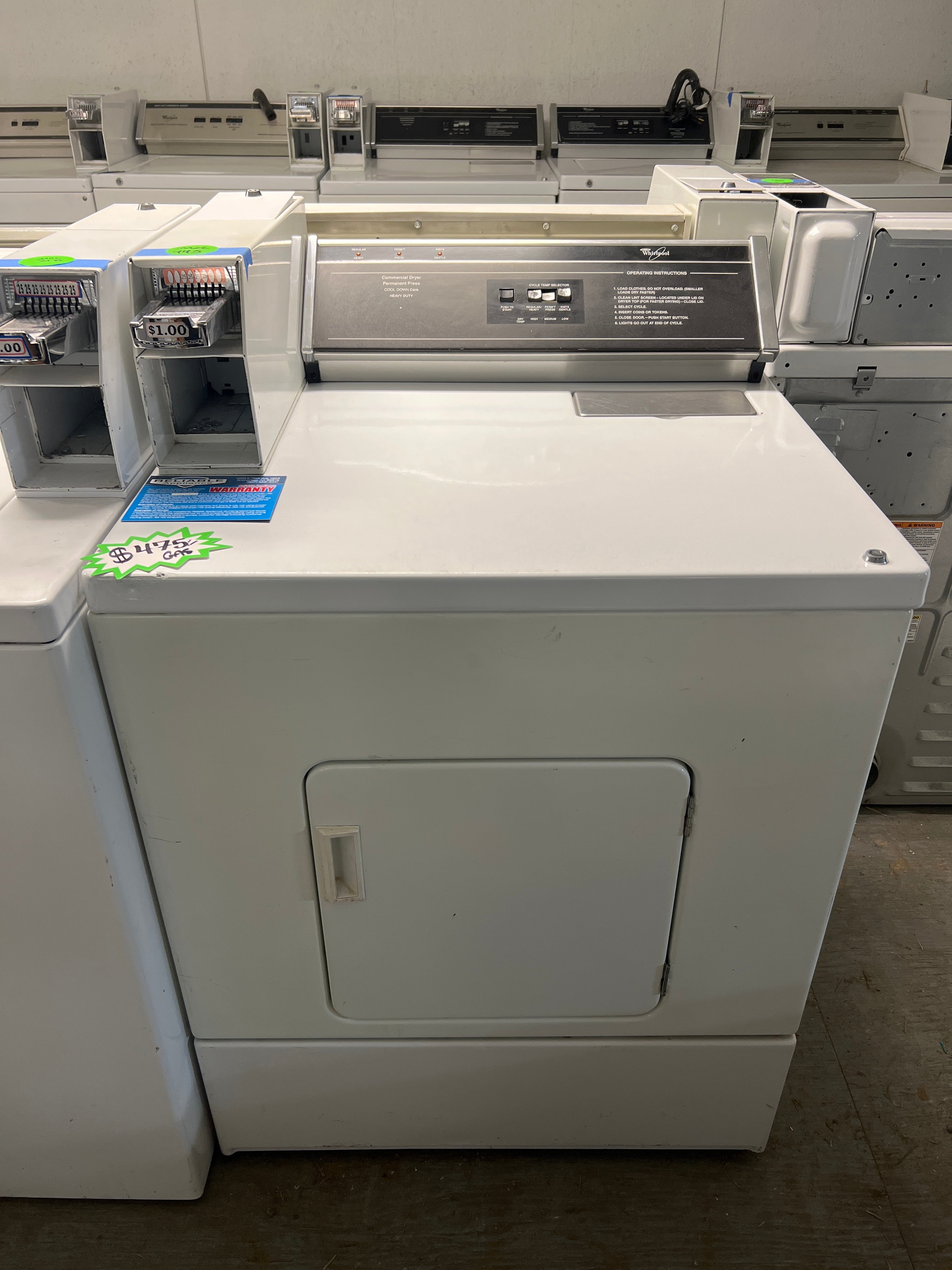 Whirlpool Gas Coin Op Dryer