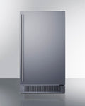 Summit  18" Wide Clear Icemaker, ADA Compliant - Stainless Steel (BIM182ADA)
