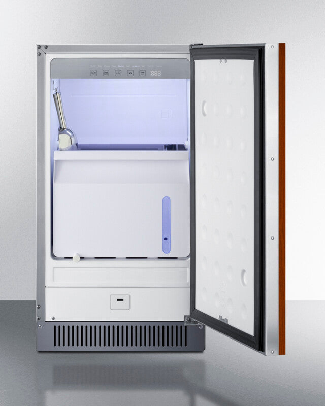 SUMMIT  18" Wide Clear Icemaker, ADA Compliant (Panel Not Included) - Panel-Ready (BIM182ADAIF)