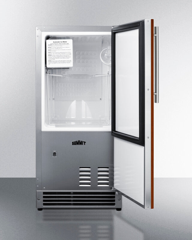 SUMMIT  15" Wide 25 lb. Drain-Free Icemaker, ADA Compliant (Panel Not Included) - Panel-Ready (BIM26H32IF)
