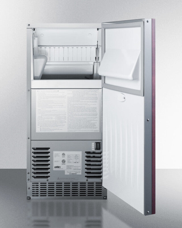 SUMMIT  47 lb. Clear Outdoor/Indoor Icemaker (Panel Not Included) - Panel-Ready (BIM68OSPUMPIF)