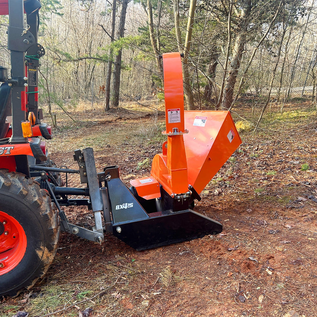 3-Point PTO Stump Grinder & 4" PTO Wood Chipper & Forestry Log Skidding Winch  Bundle, SG24 & BX42S &FW8800