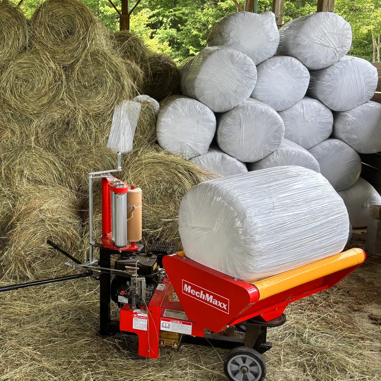 MechMaxx HW20 Bale Wrapper 7HP 212cc Gasoline Engine Powered 20" Wrapping Diameter New