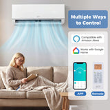 Costway 18,000 BTU 20 SEER2 WiFi Mini Split Air Conditioner & Heater 208-230V 53327896 New