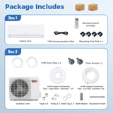 Costway 18,000 BTU 20 SEER2 WiFi Mini Split Air Conditioner & Heater 208-230V 53327896 New