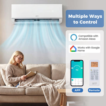 Costway 9000 BTU 20 SEER2 115V WiFi Mini Split Air Conditioner Heater 48050865 New