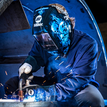 Miller Digital Elite Welding Helmet w/ Clear Light 4x, Blue Rage II - 296774
