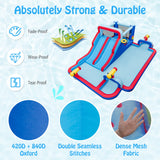 Costway Inflatable Bounce House Water Park w/ 2 Slides 3 Cannons & 950W Blower 41562837 New