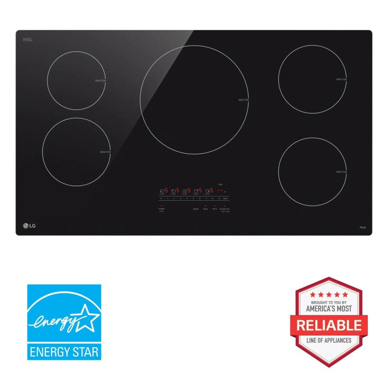 LG  36 Inch Smart Induction Cooktop With Ultraheat™ 4.3kw Element - Black Ceramic (CBIH3613BE)