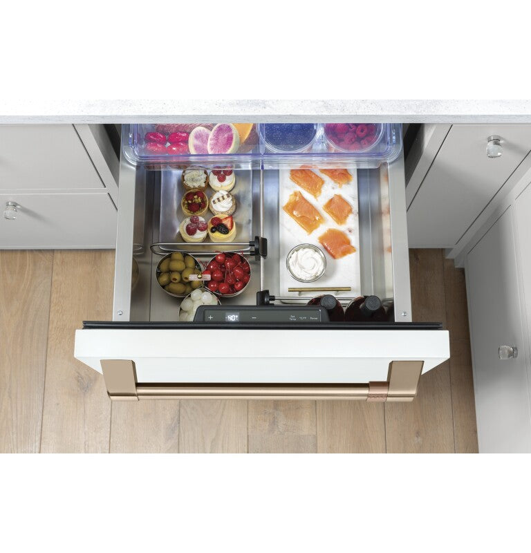 CAFE  Caf? 5.7 Cu. Ft. Built-in Dual-drawer Refrigerator - Matte White (CDE06RP4NW2)