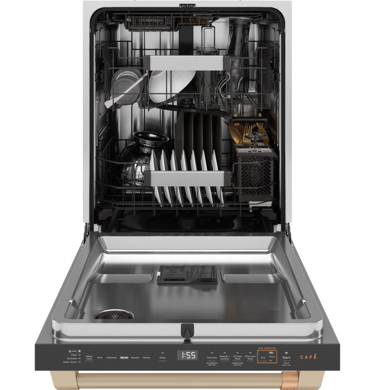 CAFE  Caf? Customfit Stainless Interior Smart Dishwasher With Ultra Wash Top Rack And Dual Convection Ultra Dry, 44 Dba - Matte White (CDT858P4VW2)