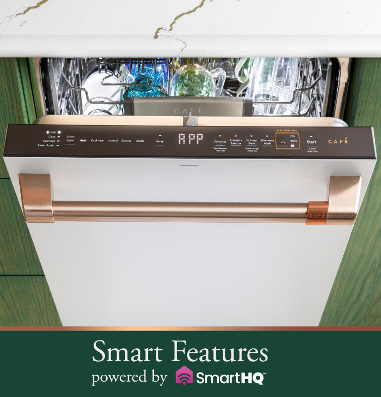 CAFE  Caf? Customfit Stainless Interior Smart Dishwasher With Ultra Wash Top Rack And Dual Convection Ultra Dry, 44 Dba - Matte White (CDT858P4VW2)