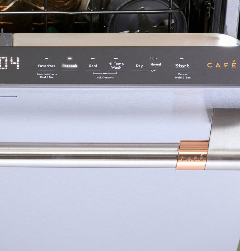 CAFE  Caf? Customfit Stainless Interior Smart Dishwasher With Ultra Wash Top Rack And Dual Convection Ultra Dry, 44 Dba - Matte White (CDT858P4VW2)