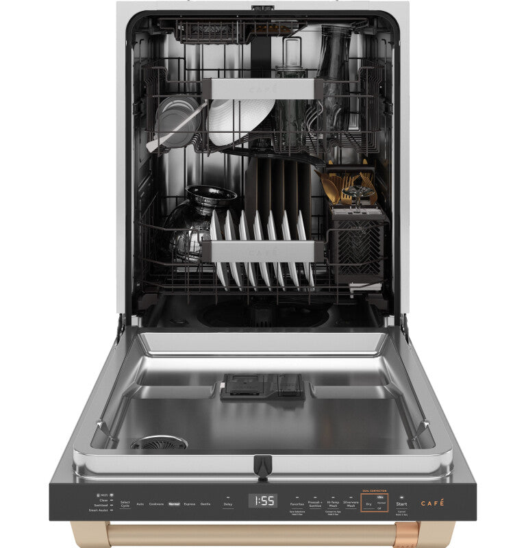 CAFE  Caf? Customfit Stainless Interior Smart Dishwasher With Ultra Wash Top Rack And Dual Convection Ultra Dry, Led Lights, 39 Dba - Matte White (CDT888P4VW2)