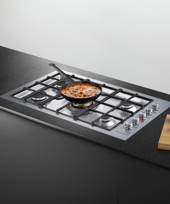 Fisher Paykel  Gas on Steel Cooktop, 36", Flush Fit, LPG - Other (CG365DLPRX2N)
