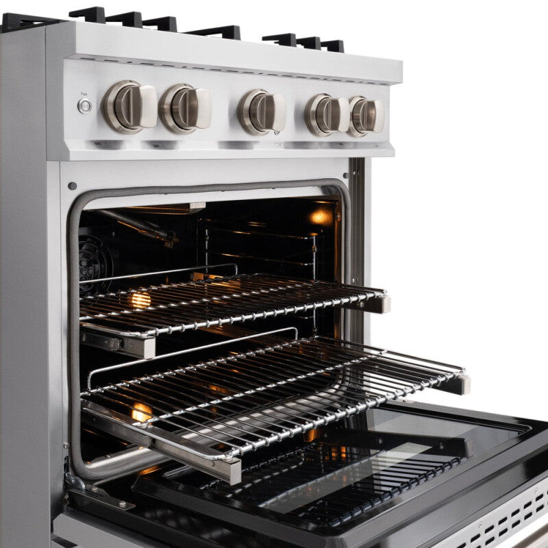 ZLINE  30 In. 4.2 Cu. Ft. Classic Gas Range With Convection Gas Oven In Stainless Steel With 4 Brass Burners - Stainless Steel (CGRBR30)