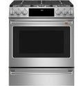 CAFE  Caf? 30" Smart Slide-in, Front-control, Gas Range With Convection Oven - Stainless Steel (CGS700P2MS1)