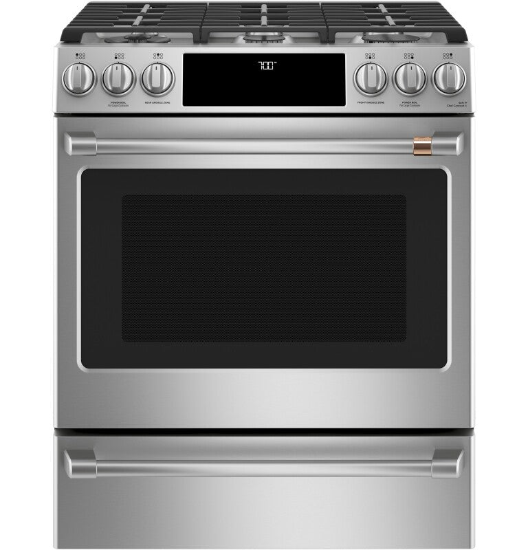 CAFE  Caf? 30" Smart Slide-in, Front-control, Gas Range With Convection Oven - Stainless Steel (CGS700P2MS1)