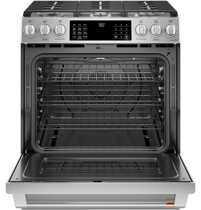 CAFE  Caf? 30" Smart Slide-in, Front-control, Gas Range With Convection Oven - Stainless Steel (CGS700P2MS1)