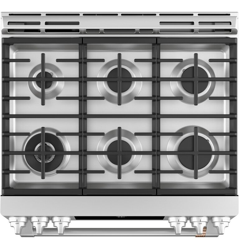 CAFE  Caf? 30" Smart Slide-in, Front-control, Gas Range With Convection Oven - Stainless Steel (CGS700P2MS1)