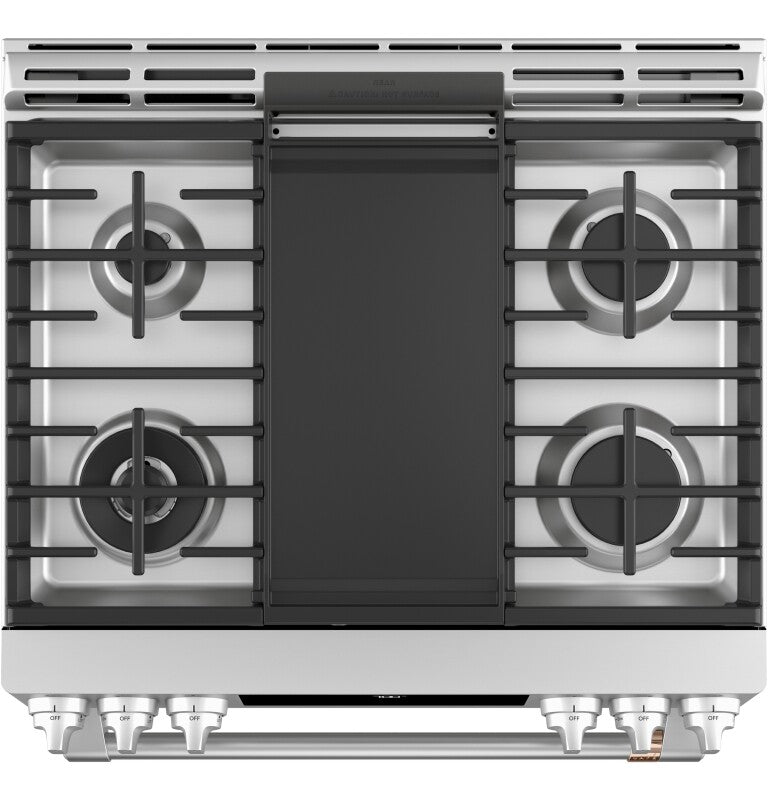 CAFE  Caf? 30" Smart Slide-in, Front-control, Gas Range With Convection Oven - Stainless Steel (CGS700P2MS1)
