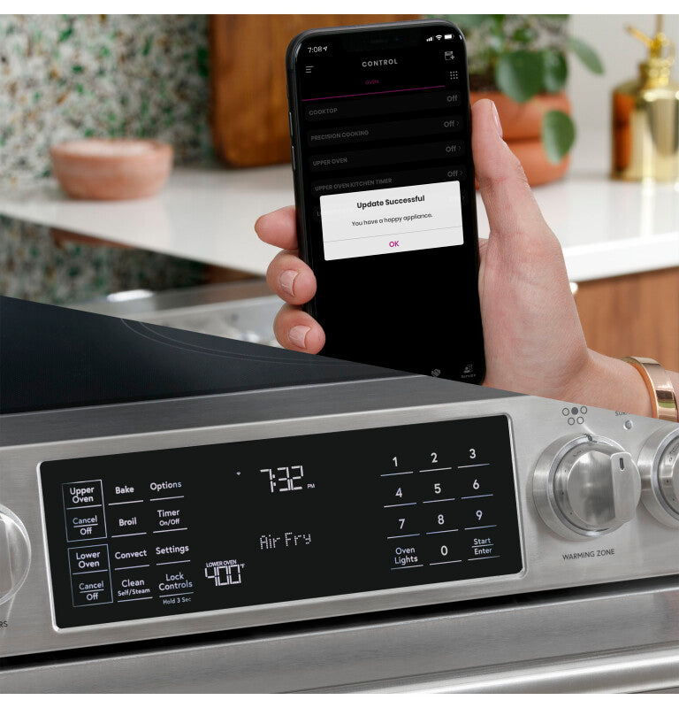 CAFE  Caf? 30" Smart Slide-in, Front-control, Gas Range With Convection Oven - Stainless Steel (CGS700P2MS1)