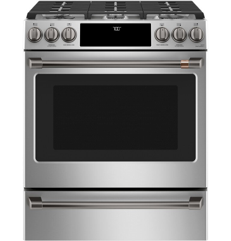 CAFE  Caf? 30" Smart Slide-in, Front-control, Gas Range With Convection Oven - Stainless Steel (CGS700P2MS1)