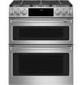 CAFE  Caf? 30" Smart Slide-in, Front-control, Gas Double-oven Range With Convection - Stainless Steel (CGS750P2MS1)
