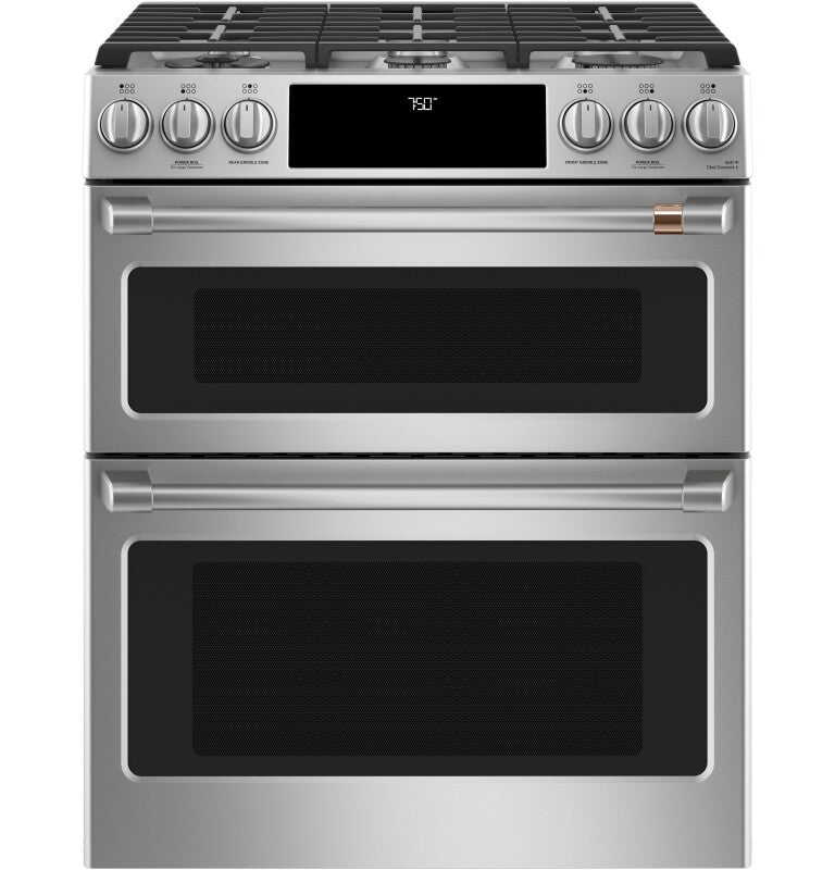CAFE  Caf? 30" Smart Slide-in, Front-control, Gas Double-oven Range With Convection - Stainless Steel (CGS750P2MS1)