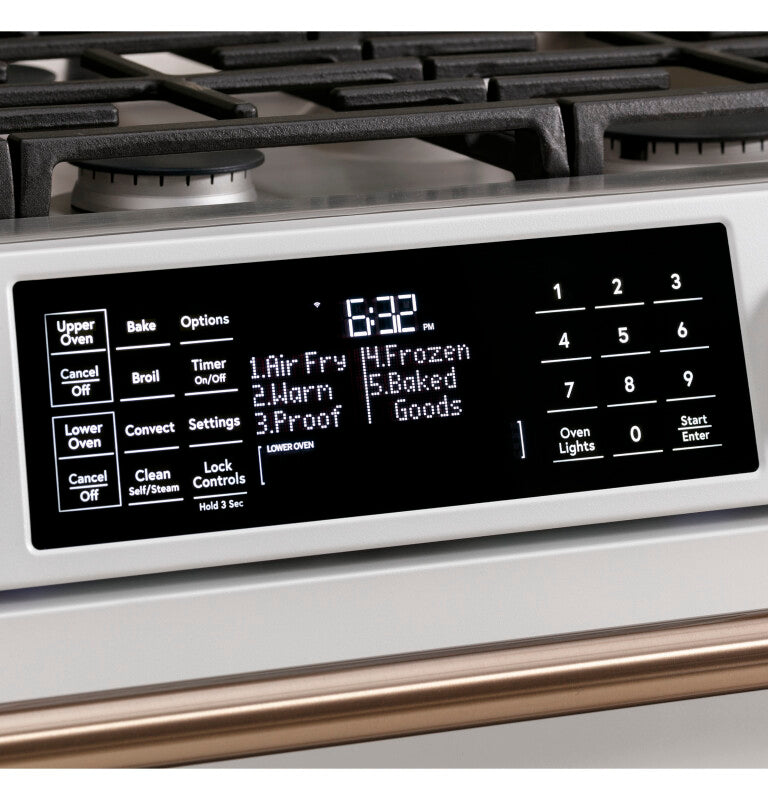 CAFE  Caf? 30" Smart Slide-in, Front-control, Gas Double-oven Range With Convection - Stainless Steel (CGS750P2MS1)