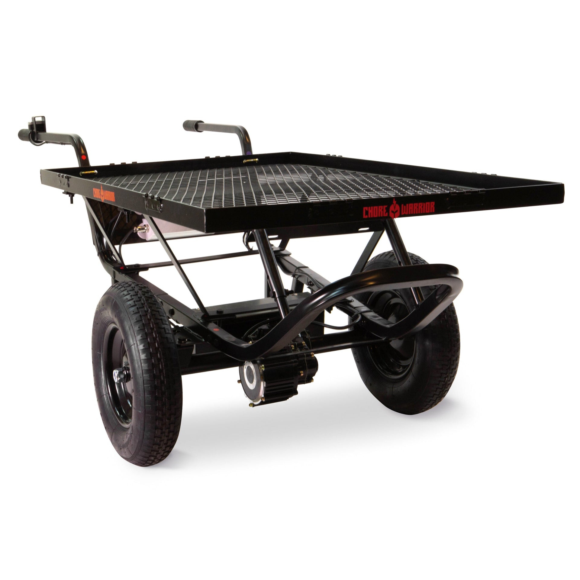 Chore Warrior CW325 Electric Utility Cart 350 lb. Capacity Metal Mesh Deck Removable Sides 24V New