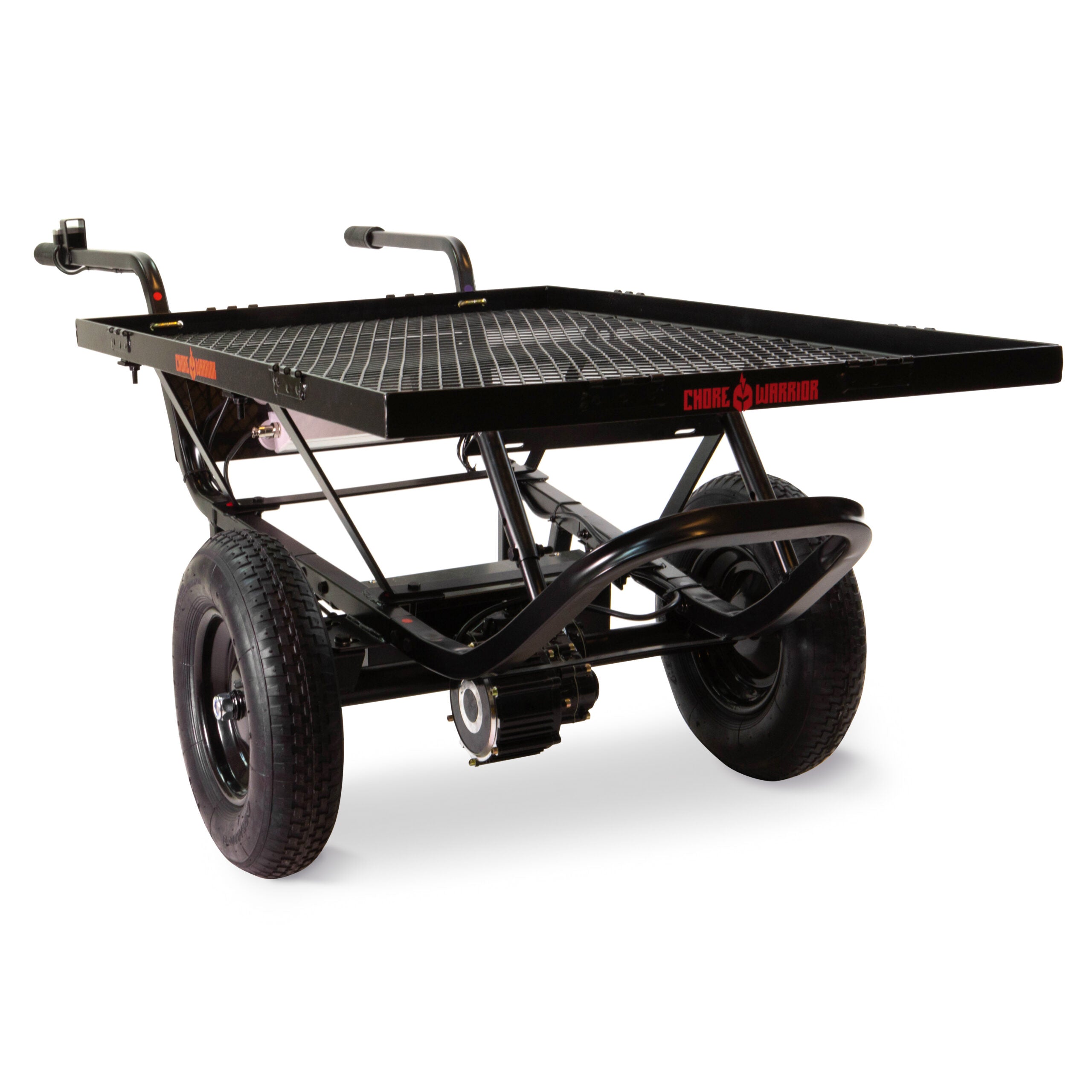 Chore Warrior CW325 Electric Utility Cart 350 lb. Capacity Metal Mesh Deck Removable Sides 24V New