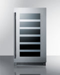 SUMMIT  18" Wide Built-In Wine Cellar - Black (CL18WC)