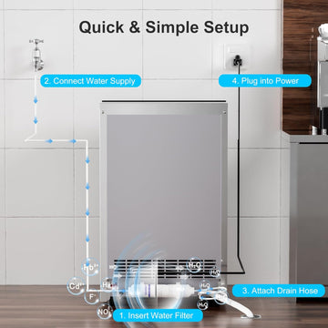 Cotlin 60FA Commercial Cube Ice Maker 20" Undercounter 200 lbs/Day 33 lbs Storage New
