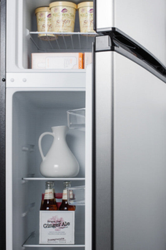 SUMMIT  22" Wide Refrigerator-Freezer - Stainless Steel (CP972SS)