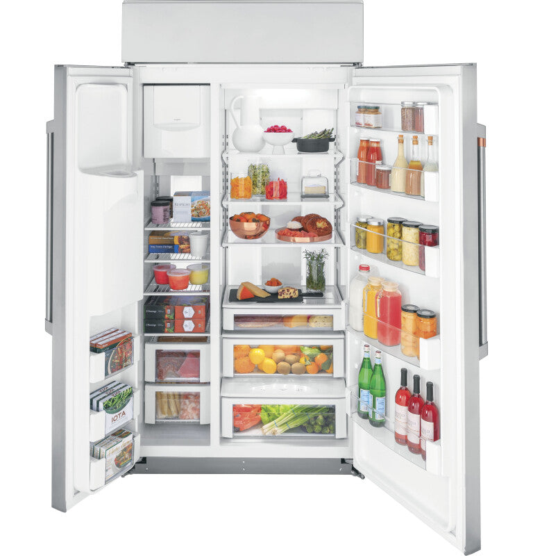 CAFE  Caf? 42" Smart Built-in Side-by-side Refrigerator With Dispenser - Stainless Steel (CSB42YP2NS1)